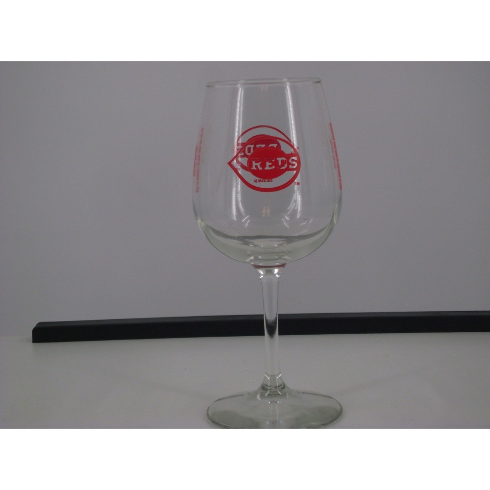 Cincinnati Reds MLB Stemmed Wine‎ Glass Clear Red Logo Baseball Fan Gear